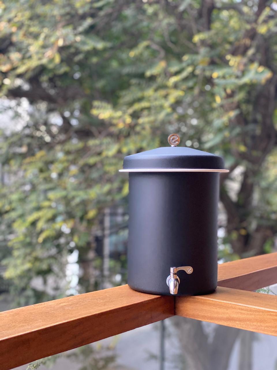 Ecofiltro Acero vitrificado mini negro